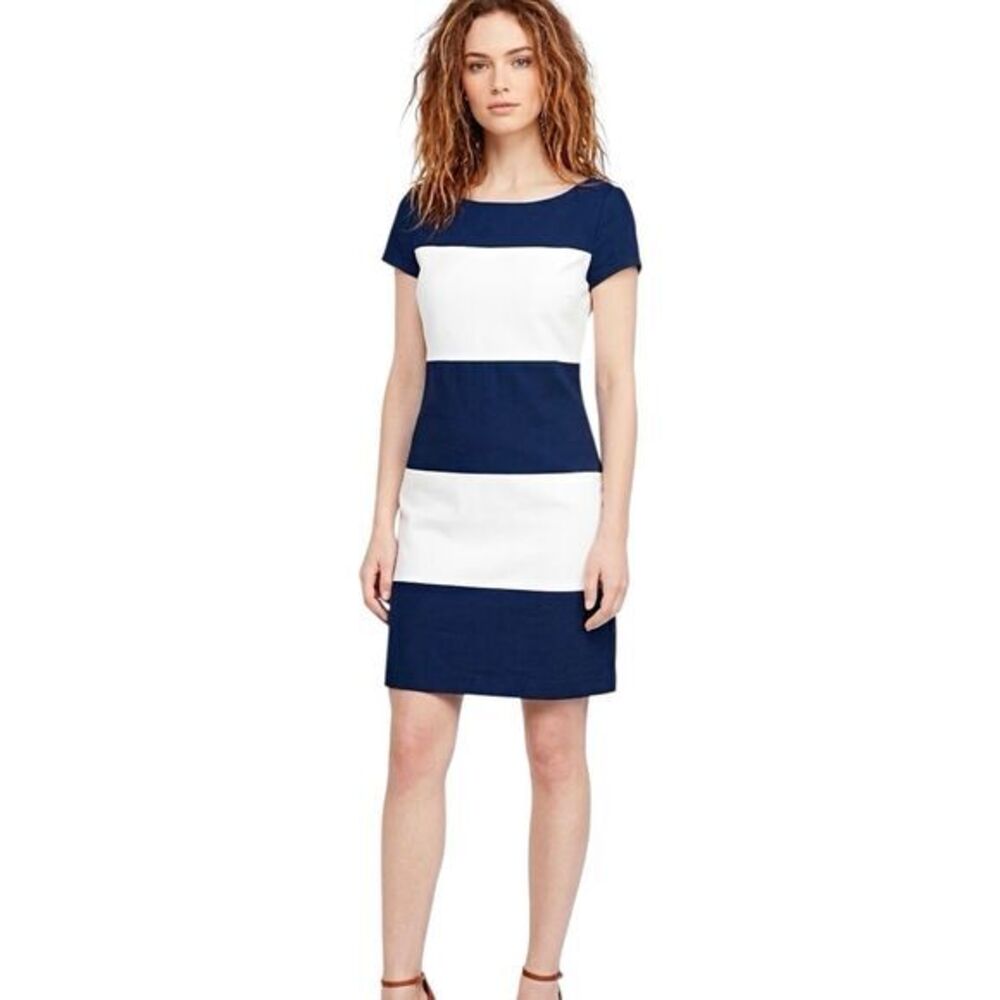 Banana Republic Womens Dress Size 2 Short Sleeve Preppy Minimalist Casual Trendy